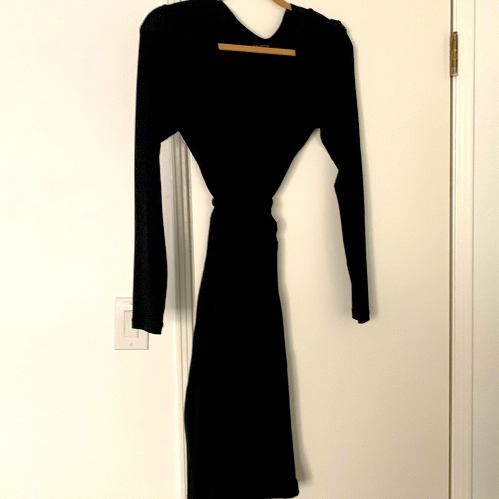 Sexy black wrap dress